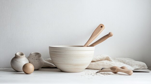 Кухонный стол с ингредиентами